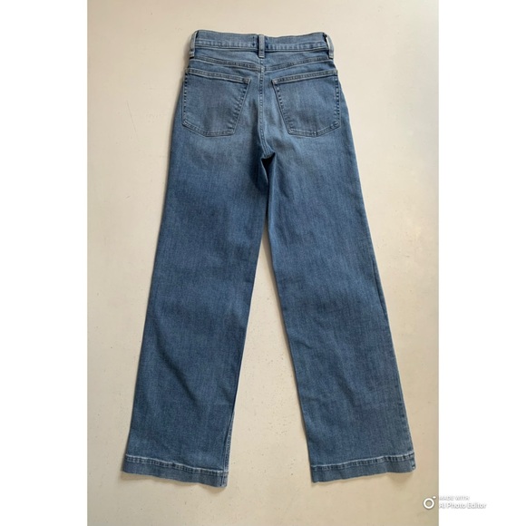 J Crew Factory Tall Classic Wide-Leg Blue Jeans Size 24T NWOT - Picture 5 of 15